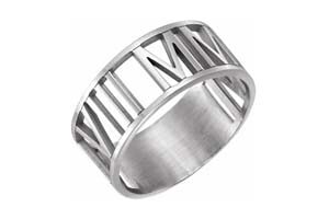 roman numeral date ring
