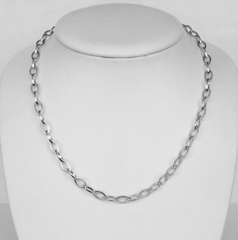 sterling silver fancy link necklace