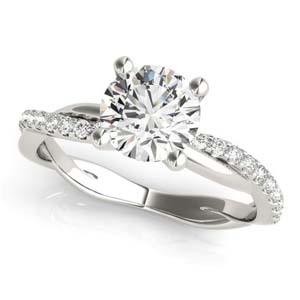 diamond twist engagement ring