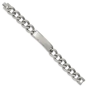 stainless steel mens id bracelet