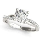 twisted diamond shank engagement ring