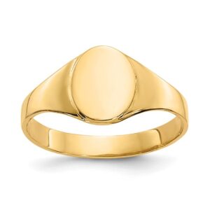 yellow gold oval signet ring