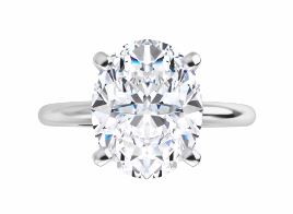 oval moissanite solitaire engagement ring