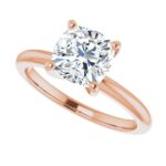 rose gold diamond solitaire engagement ring