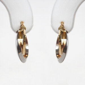 two tone gold hoop earrings
