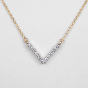 chevron diamond v necklace