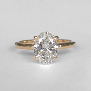 yellow gold oval diamond solitaire engagement ring