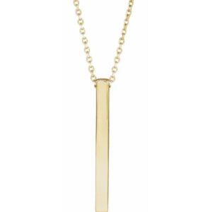 engravable vertical bar necklace