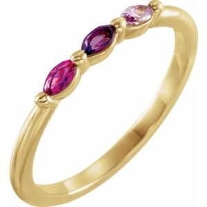 mothers birthstone stacking band