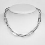sterling silver paperclip necklace chain