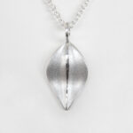 sterling silver small leaf pendant