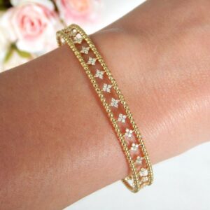 yellow gold diamond cuff bracelet
