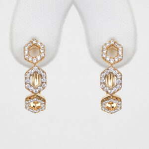 yellow gold diamond hoop earrings