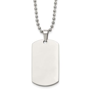 stainless steel dog tag necklace