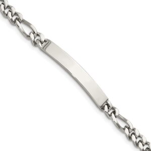stainless steel figaro id bracelet