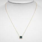 yellow gold green tourmaline necklace