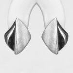 sterling silver brushed and polished post earrings