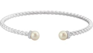 pearl and diamond bangle