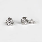 sterling silver double knot earrings