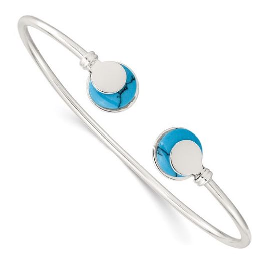 sterling silver turquoise bangle