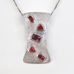 sterling silver ruby pendant