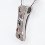 side view of ruby pendant