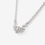 side view of diamond necklace