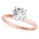 rose gold hidden halo diamond engagement ring
