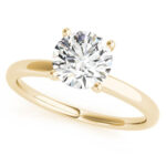 yellow gold hidden halo diamond engagement ring