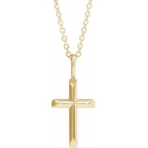 yellow gold cross pendant