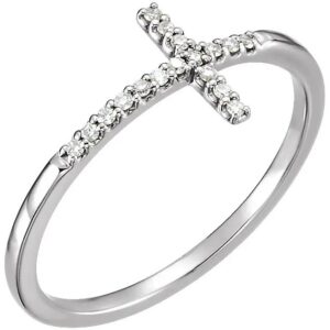 diamond sideways cross ring