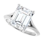 white gold split shank diamond engagement ring