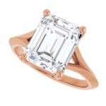 rose gold split shank diamond engagement ring