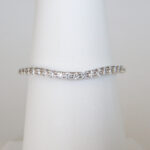 white gold contoured diamond band