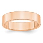 rose gold flat wedding band