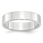 white gold or platinum flat wedding band