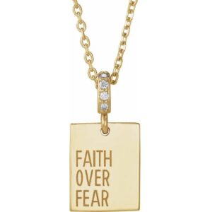 faith over fear pendant