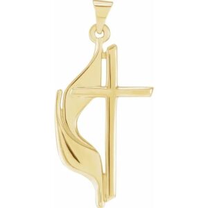 methodist cross pendant