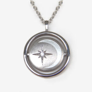blue night and north star necklace sterling silver