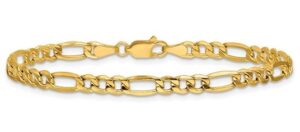 yellow gold figaro bracelet
