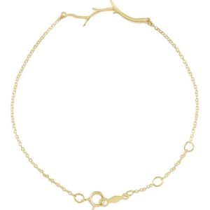 yellow gold branch bar bracelet