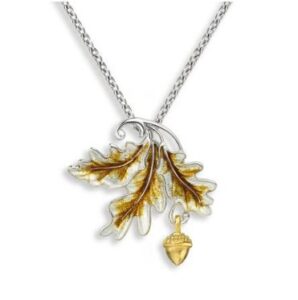 sterling silver oak leaf pendant