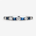 white gold sapphire and diamond band