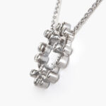 side view of diamond wreath necklace