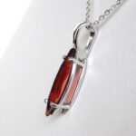 side view of marquise diamond pendant white gold