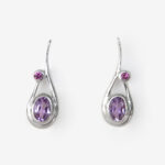 sterling silver amethyst earrings