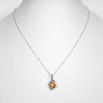 sterling silver citrine necklace