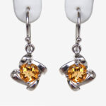 sterling silver citrine earrings