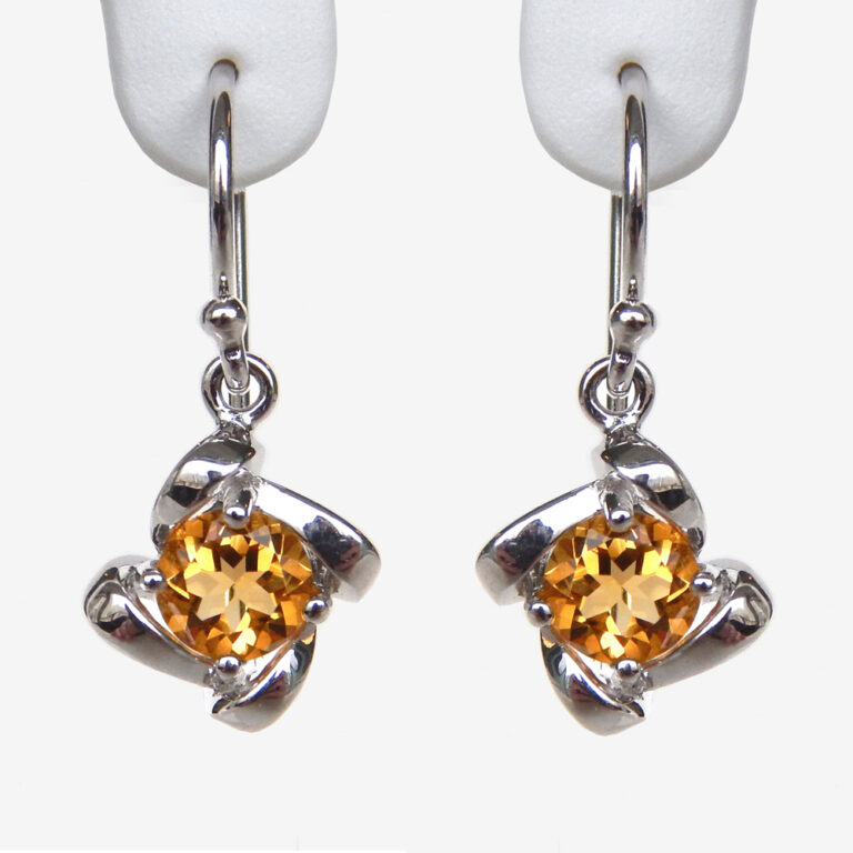 sterling silver citrine earrings