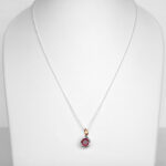 sterling silver garnet and citrine necklace
